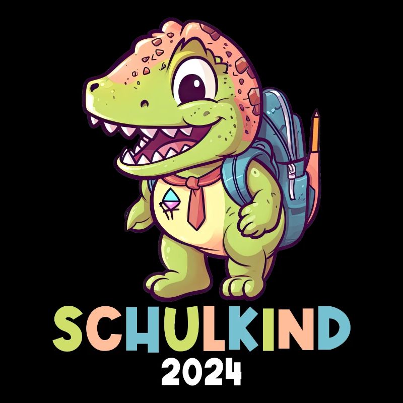 Einschulung Dinosaurier Dino TRex Schulkind 2024
