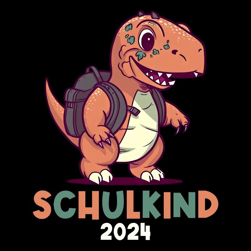 Einschulung Dinosaurier Dino TRex Schulkind 2024