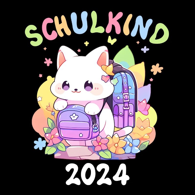 Einschulung Katze Schulanfang Schulkind 2024