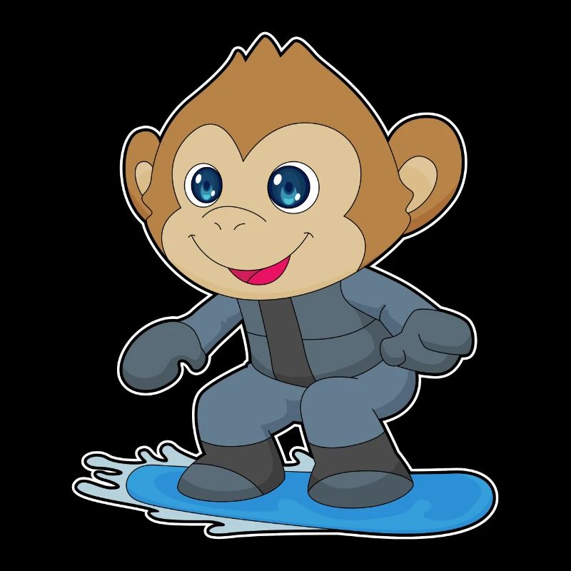 Monkey Snowboard Winter Sports