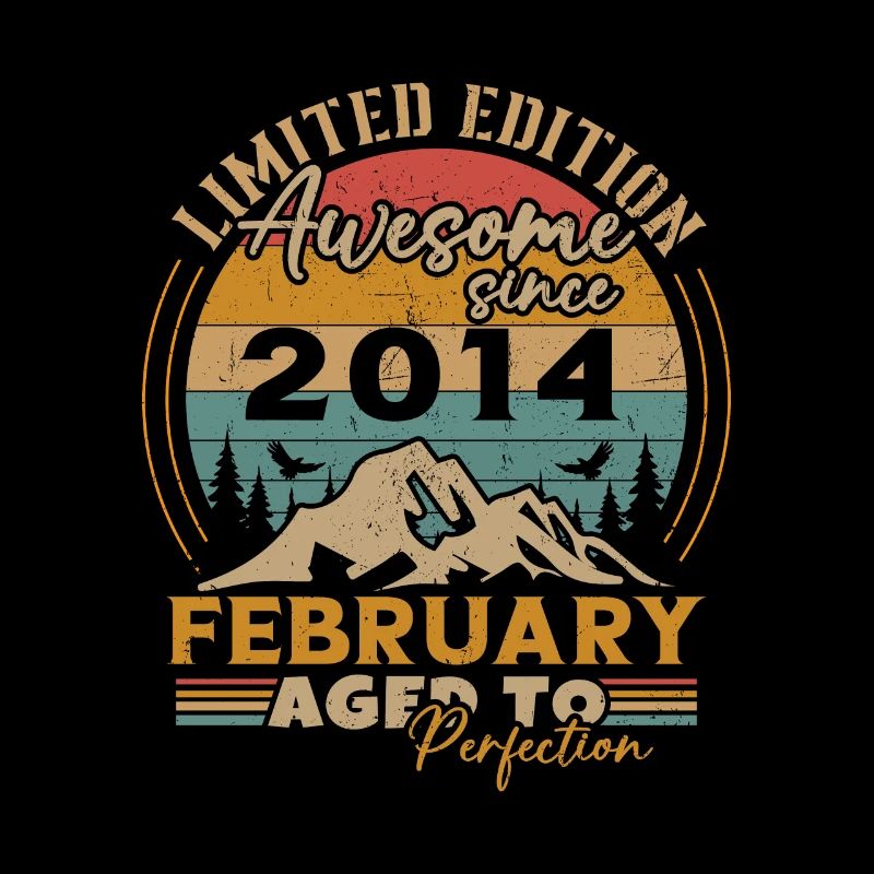 February 2014 Vintage Birthday 2014 Gift