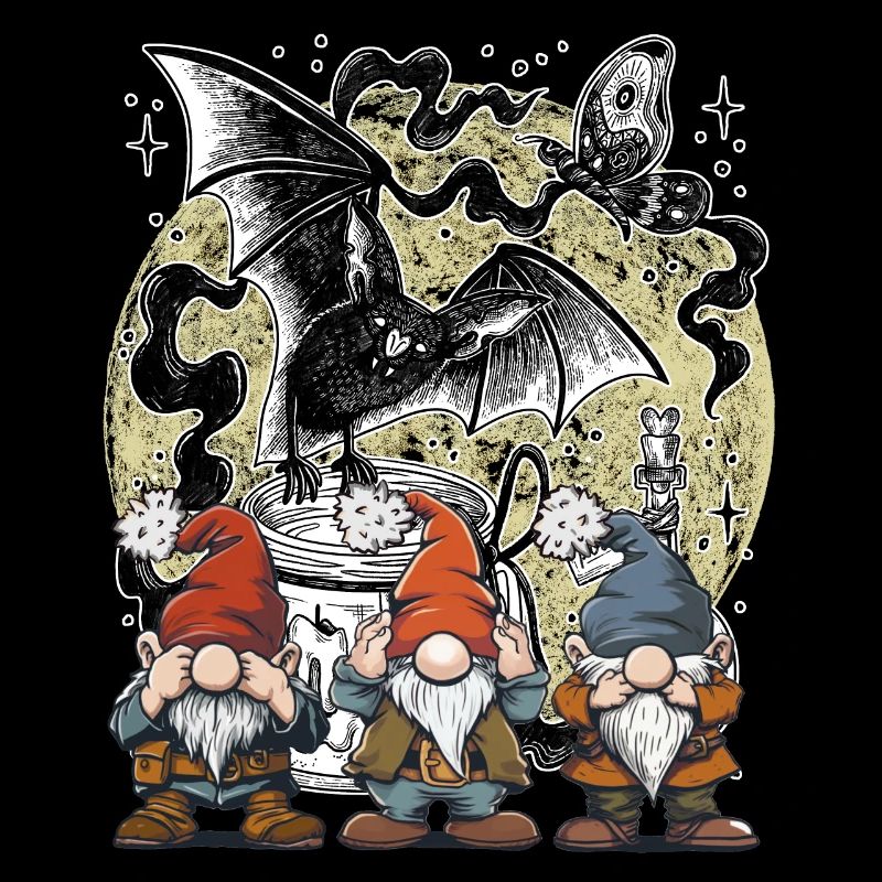 Bat Witching Hour Dwarves Magic Fairy Tale