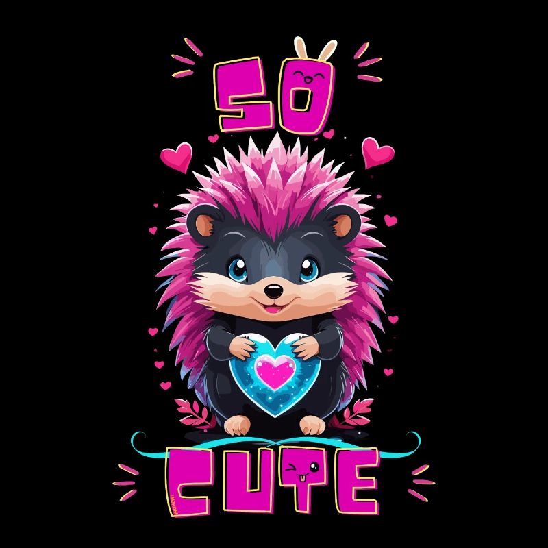 Blue Heart Hedgehog - So cute