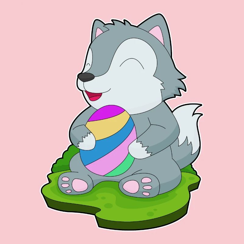 Wolf Ostern Osterei