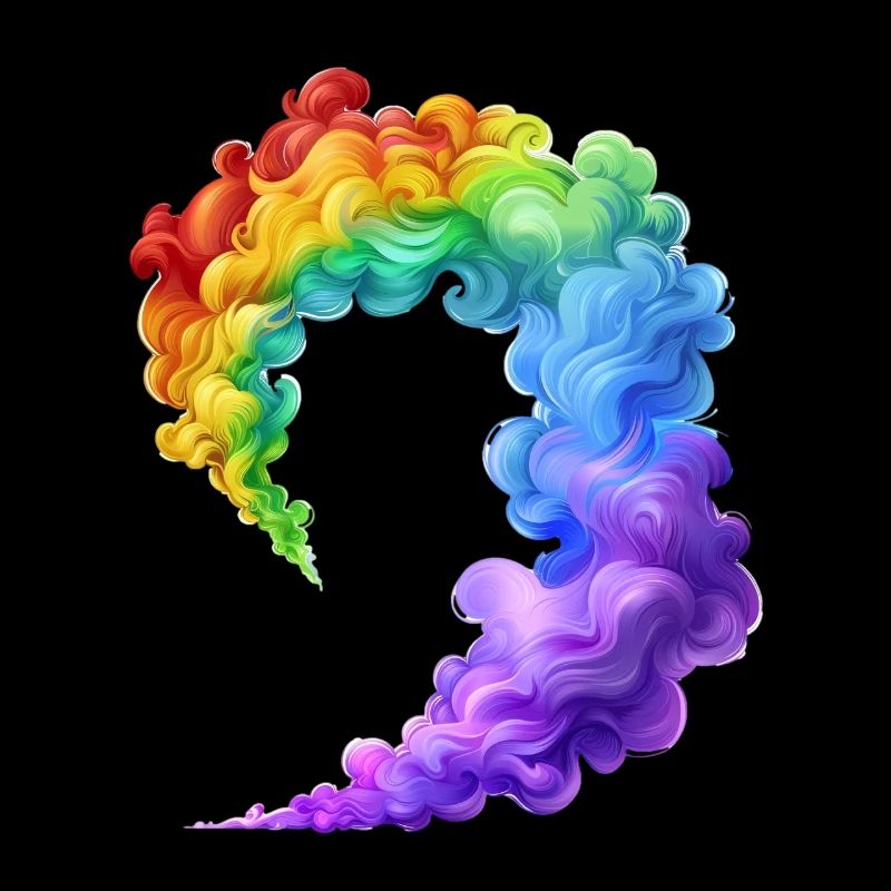 Profil de fumée coloré dans des couleurs vives