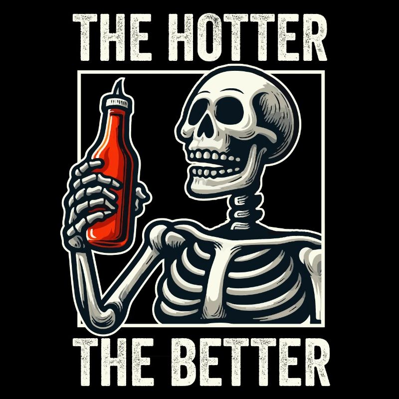 Plus chaud le meilleur squelette drôle avec Hot Sauc