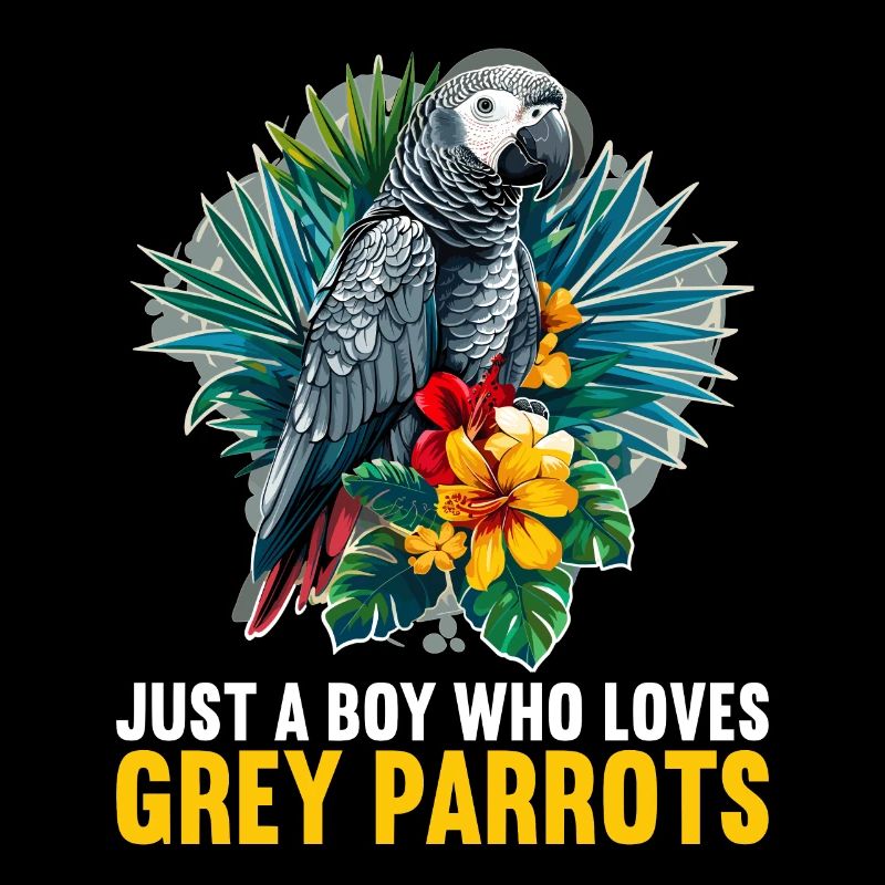Perroquets gris d’Afrique