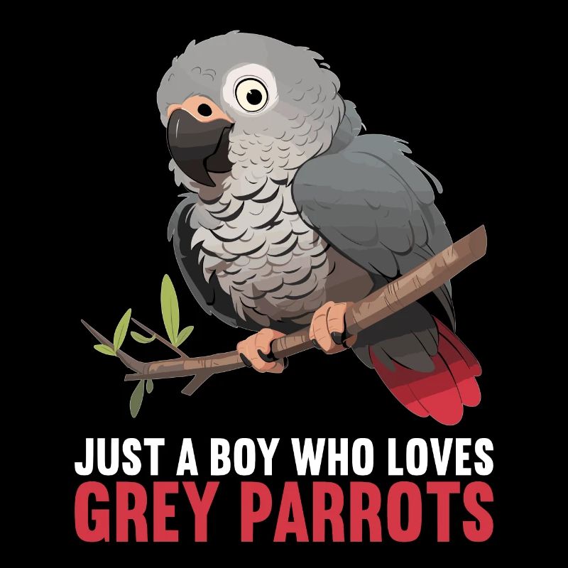 African grey parrots