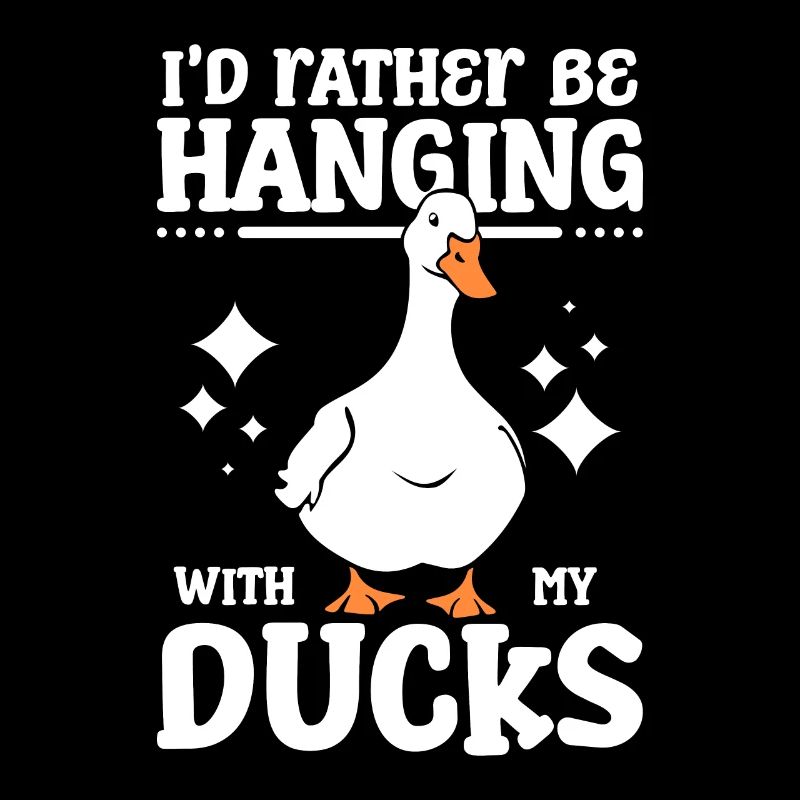 Je préfère être suspendu avec mes canards pékin de compagnie