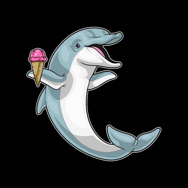 Crème glacée aux gaufres Dolphin