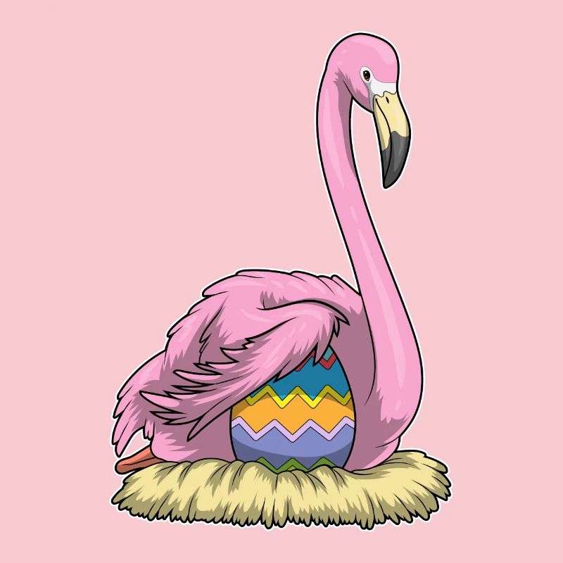 Flamingo Easter Easter Egg Nest