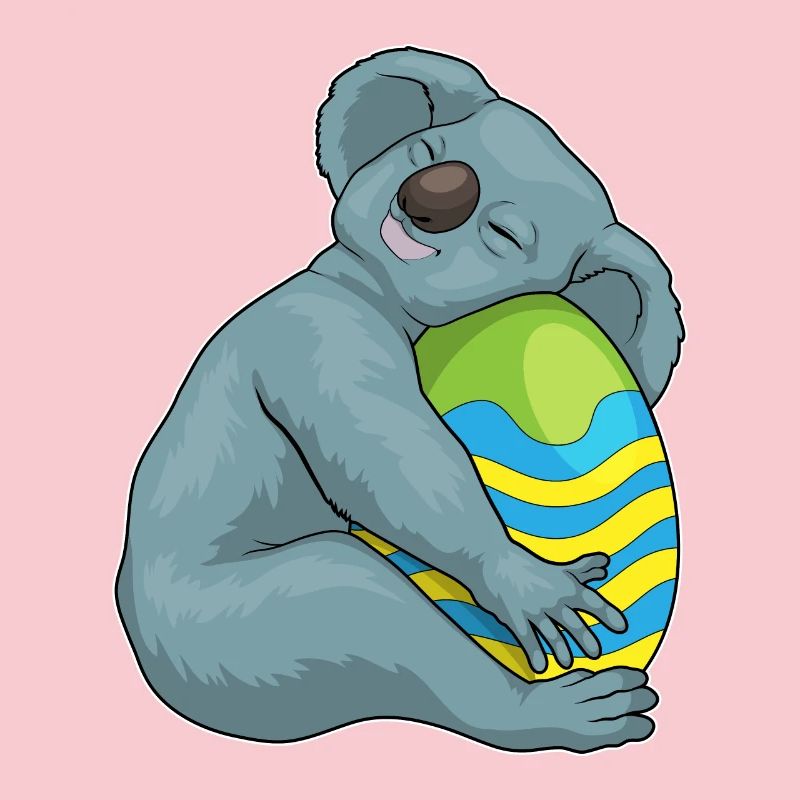 Koala Easter Easter Egg Sleeping