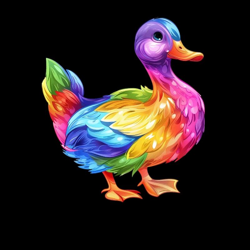Bunte Ente Regenbogen Freudenbringer