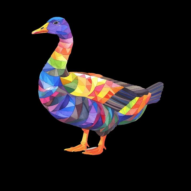 Colorful Goose Geometric Artwork