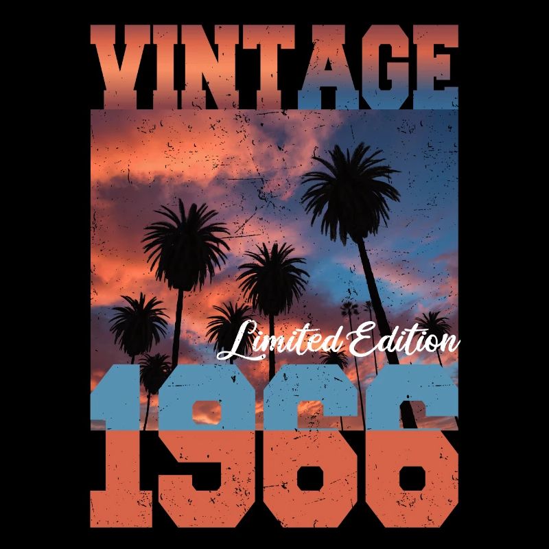 1966 Vintage Limited Edition Palm Trees Born 1966