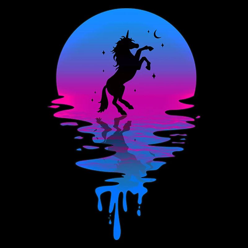 Coucher de soleil Licorne