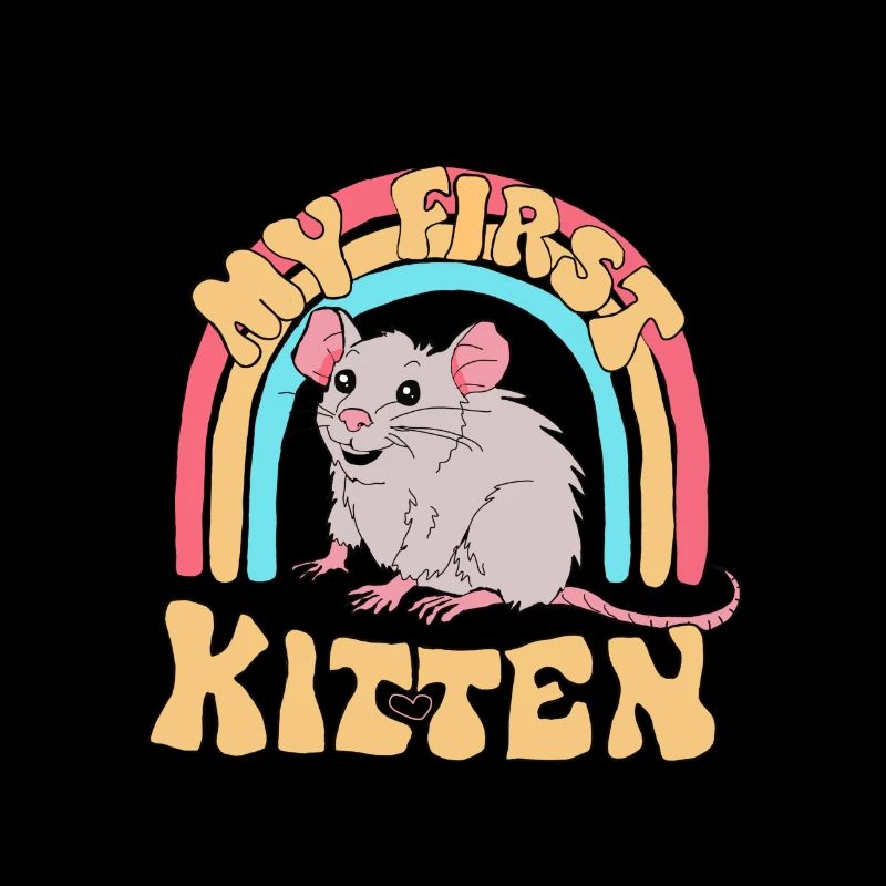 lustiger Spruch Slogan Mäuse Ratte Kätzchen