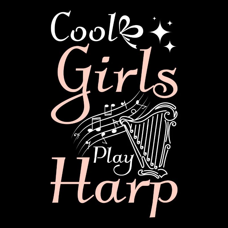 Les filles cool jouent de la harpe