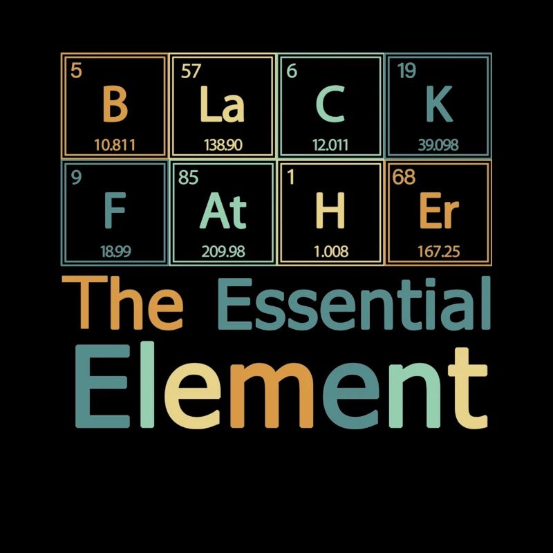 Tableau périodique des éléments essentiels du père noir