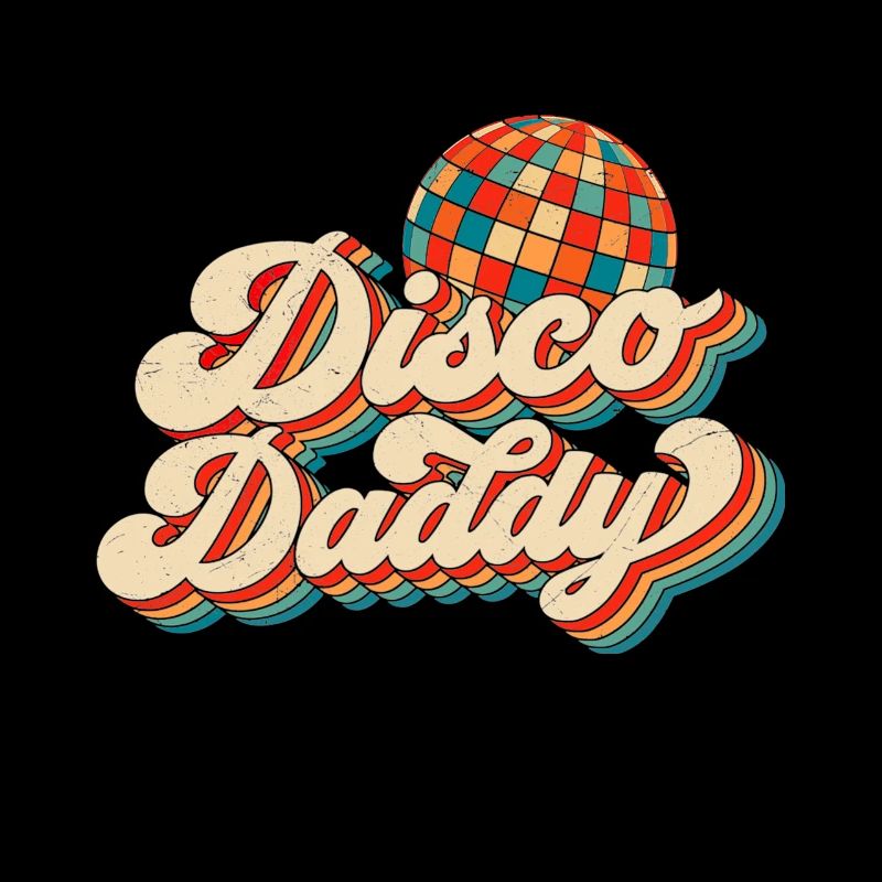Vintage Disco Daddy Rétro Assorti Papa Grand-père