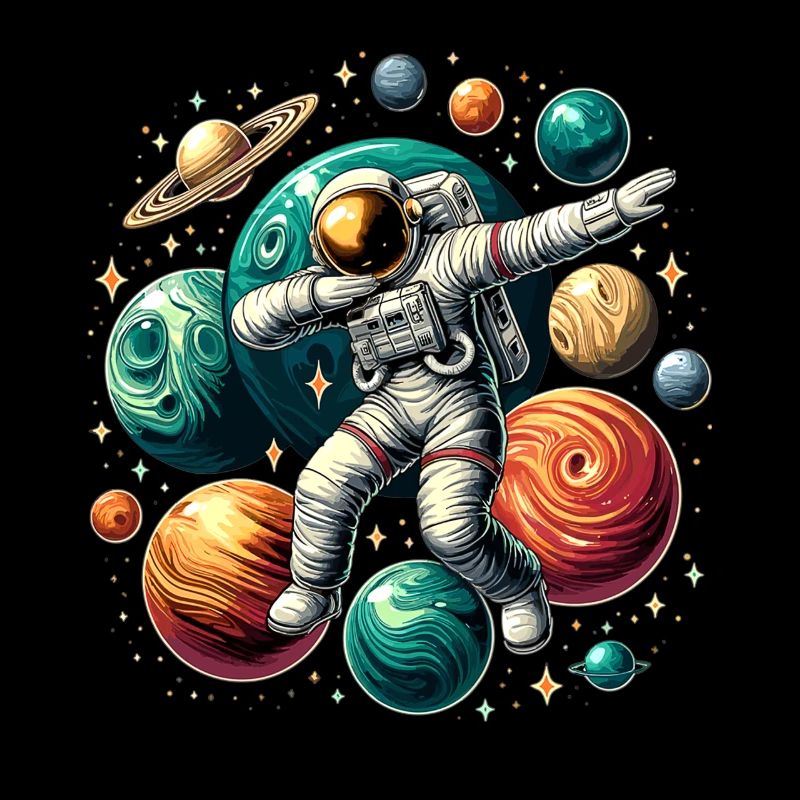 Astronaut Dabbing Planets Astronaut Science Space