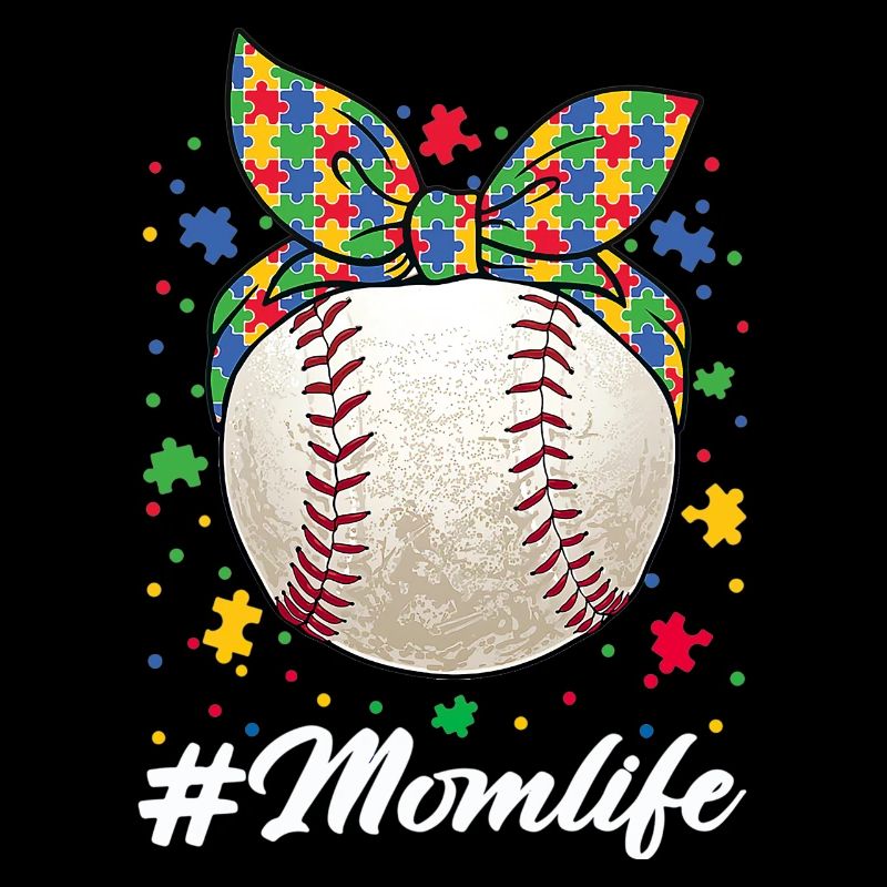 Baseball balle Puzzle Maman Vie Autisme Sensibilisation