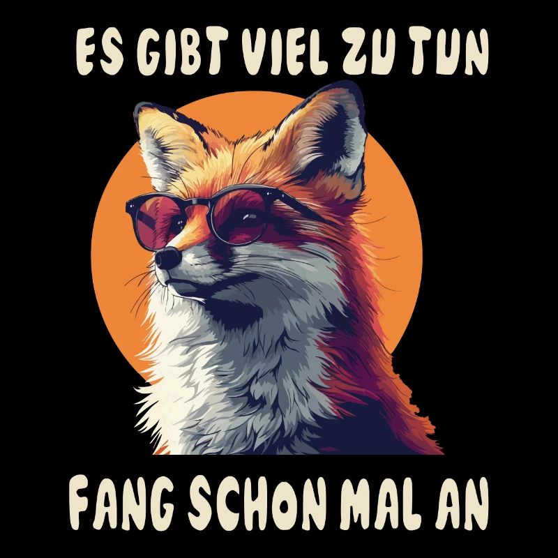 Funny fox with saying, There is a lot to do