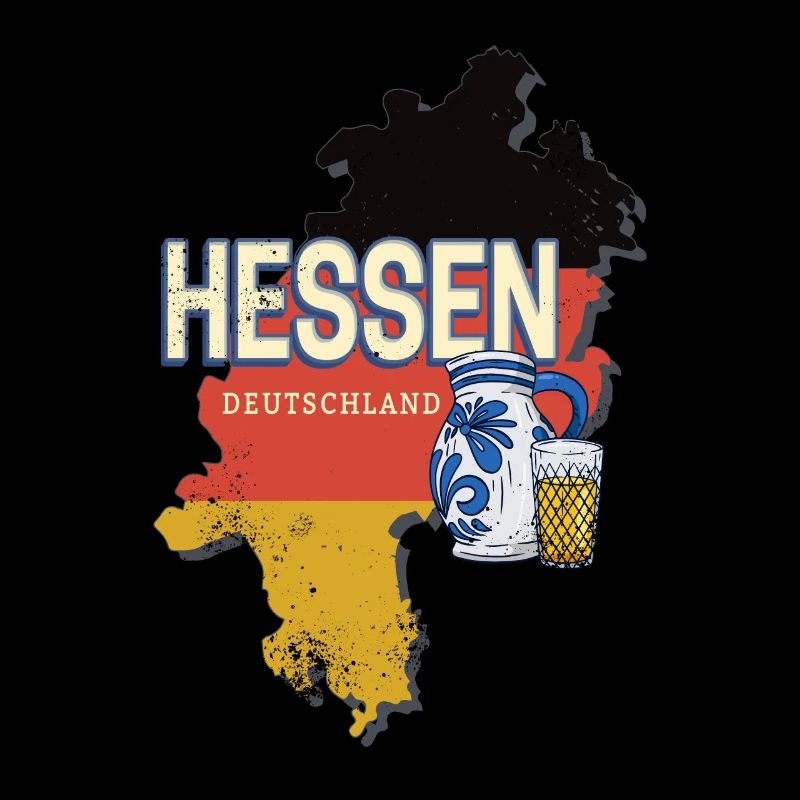 Hesse Germany State Map Souvenir