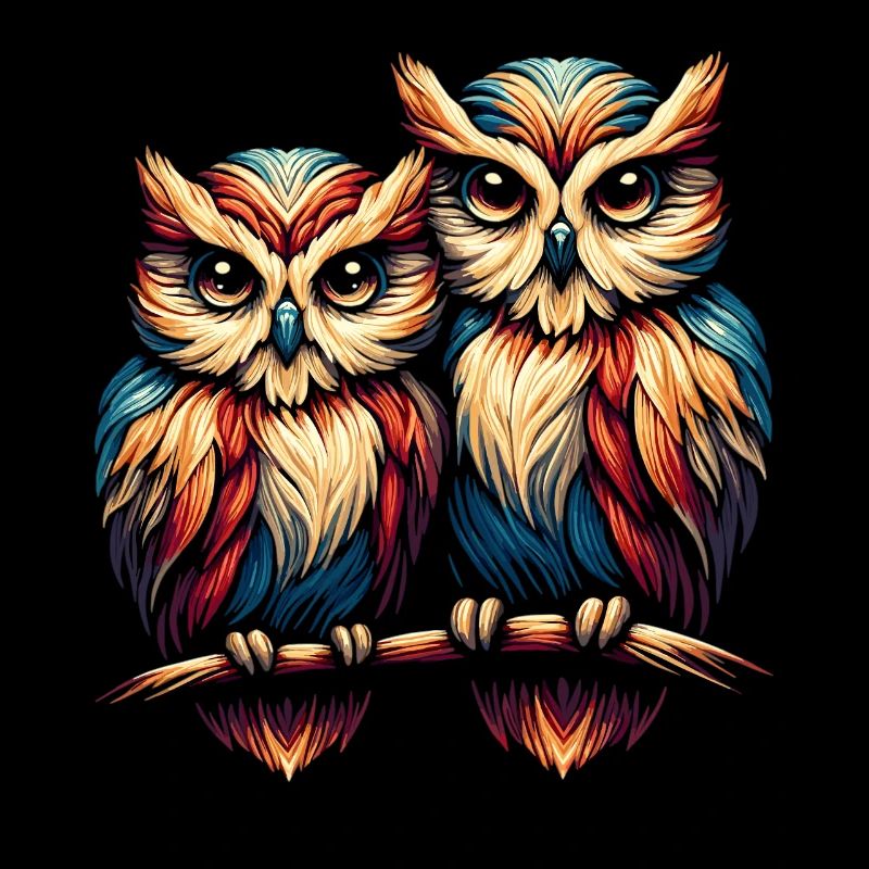 Eule Kunst Geschenk Geburtstag