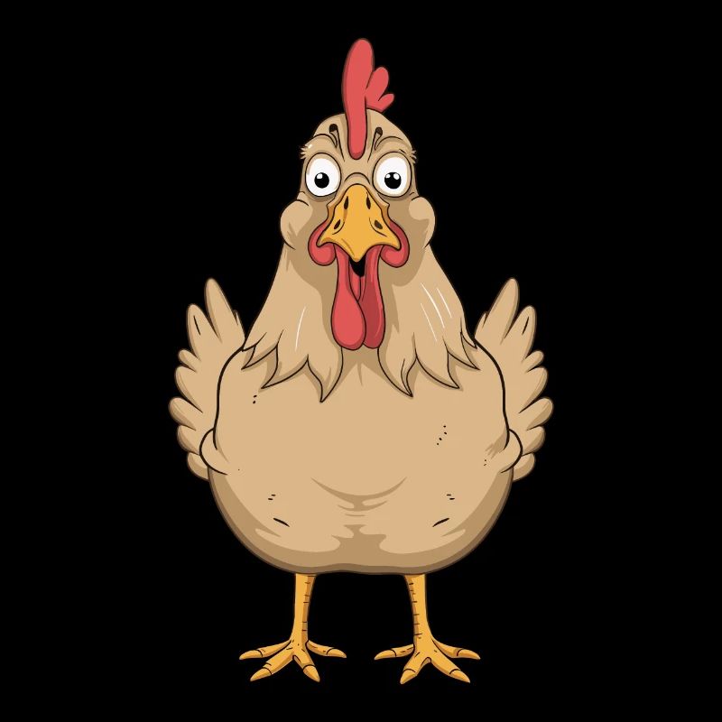 Drôle de poulet dessin bande dessinée amusant