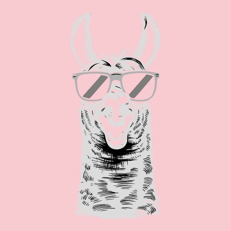 Lama cool avec lunettes de soleil