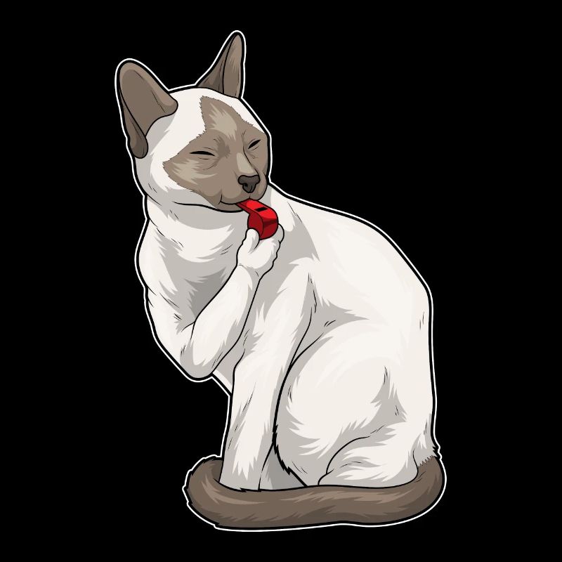 Siamese Cat Referee Whistle