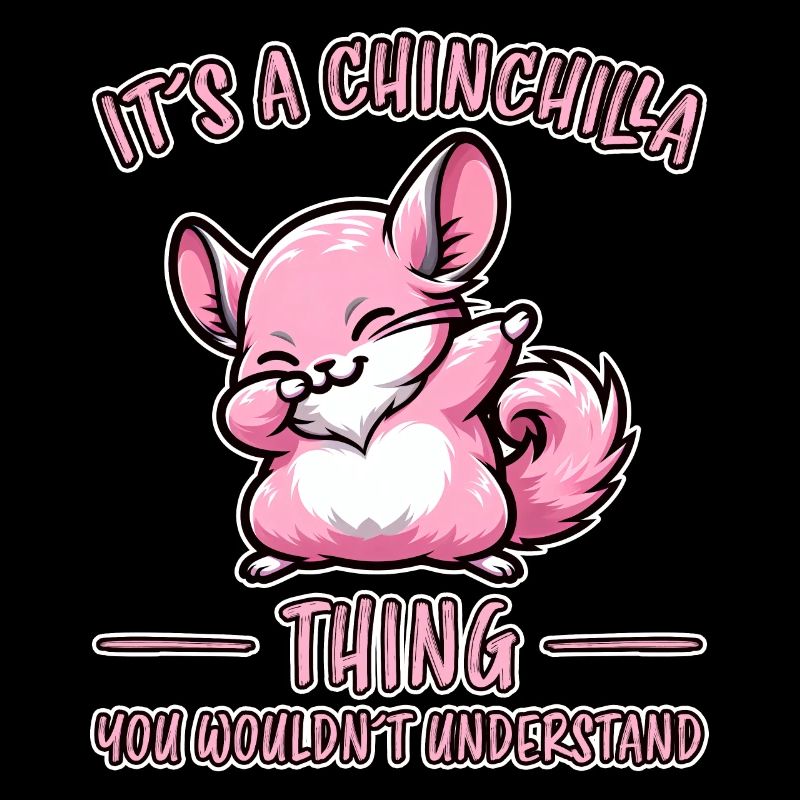Dabbing Chinchilla Spruch Witz Chinchilla Geschenk