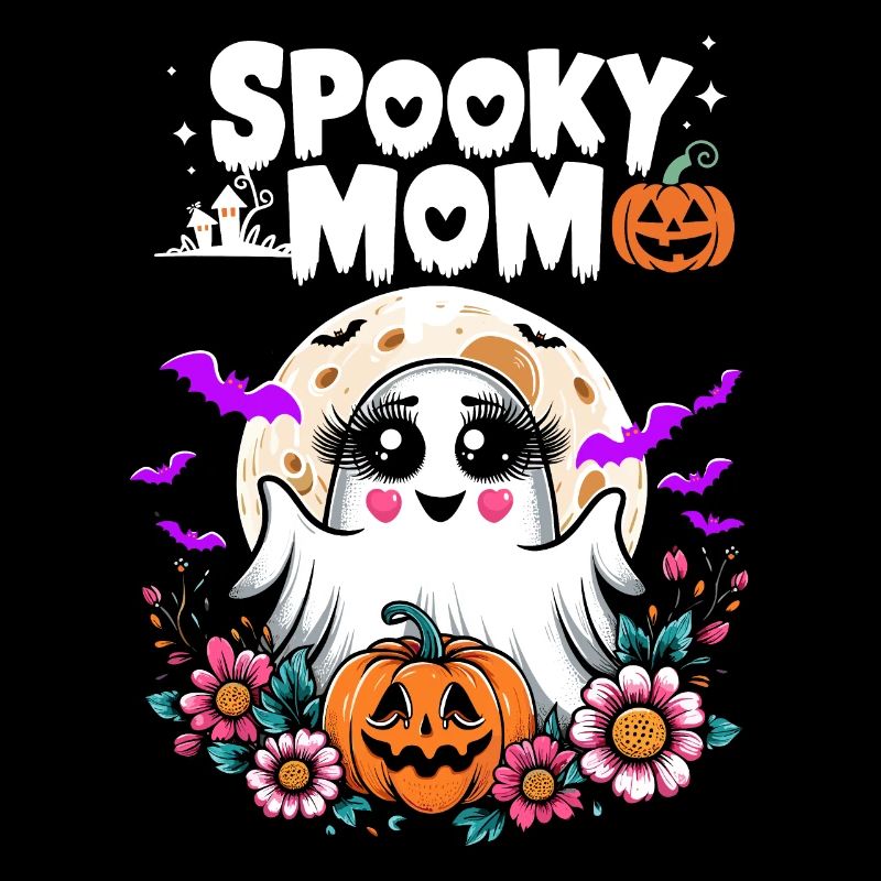Halloween Spooky Mom Ghost Ghost Pumpkin Mom