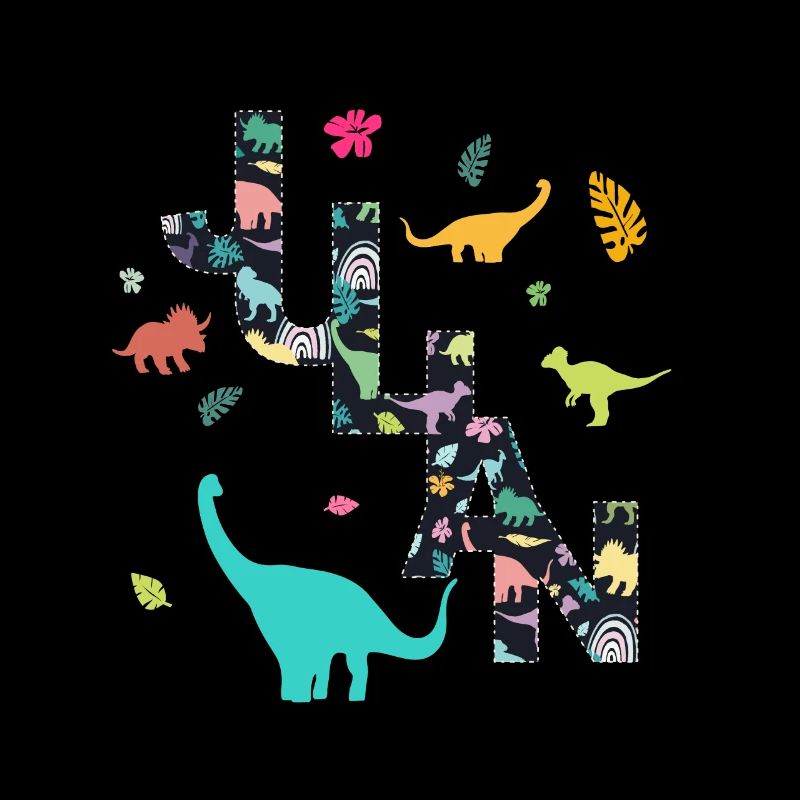 JULIAN - Beautiful boy name with dinosaur