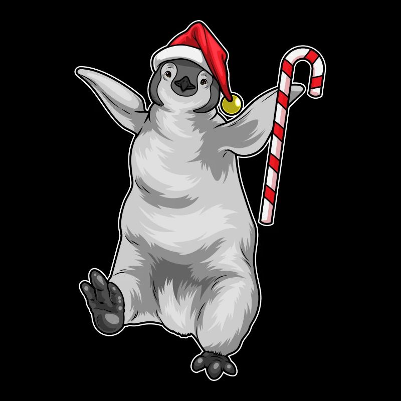 Penguin Christmas Candy Cane