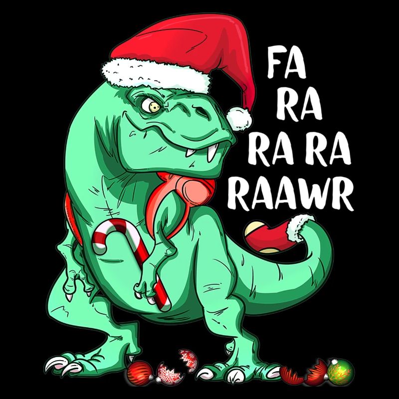 Funny T-Rex in Santa Hat FA RA RAWR Christmas Gift