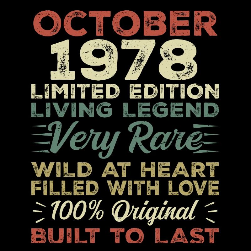 1978 October 1978 birthday October 1978 Original