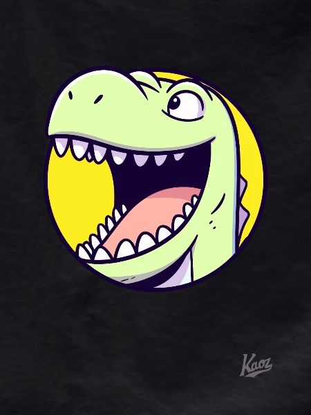 Friendly, happy dino