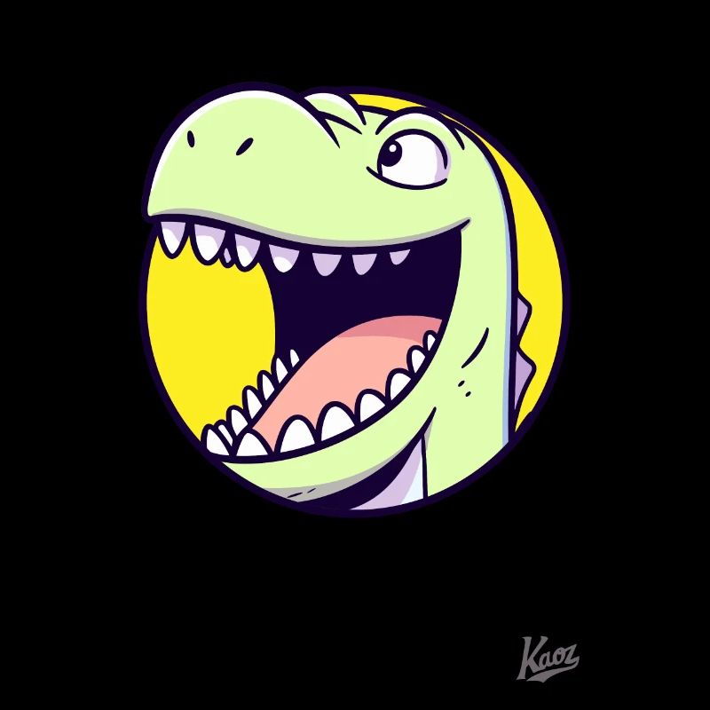 Friendly, happy dino