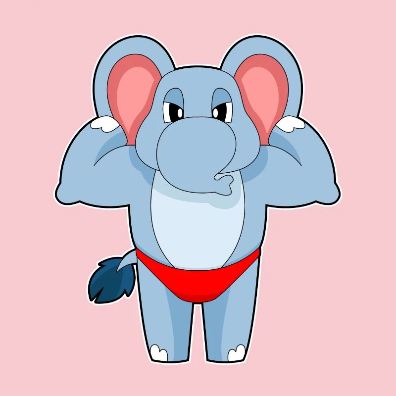 Elefant Bodybuilder Bodybuilding