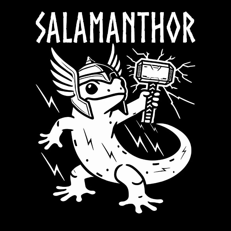 Salamandre salamandre drôle viking odin valhalla
