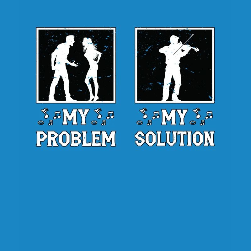 Fiddle Player My Problem My Solution Pictogram Dad