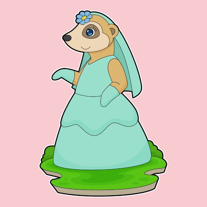 Suricate Voile de mariée Mariage