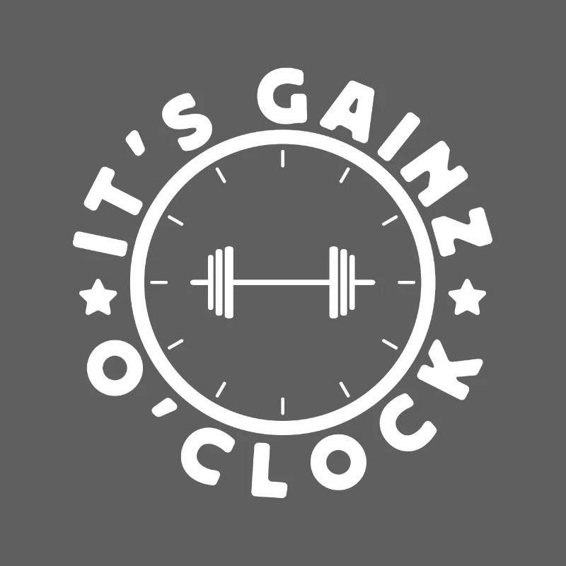 Bodybuilder de dynamophilie C’est Gainz O ́clock Gym