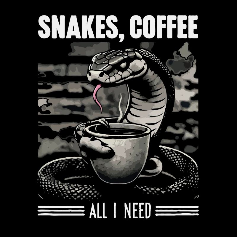 Drôle Snake Art Serpent Café Reptiles