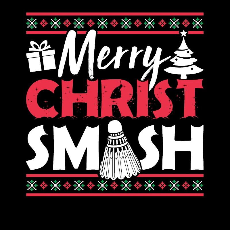 Christmas Badminton Merry Christ Smash