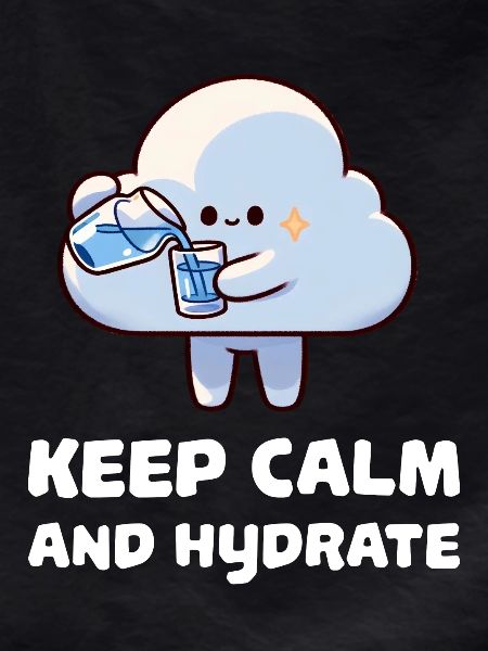 keep calm and hydrate