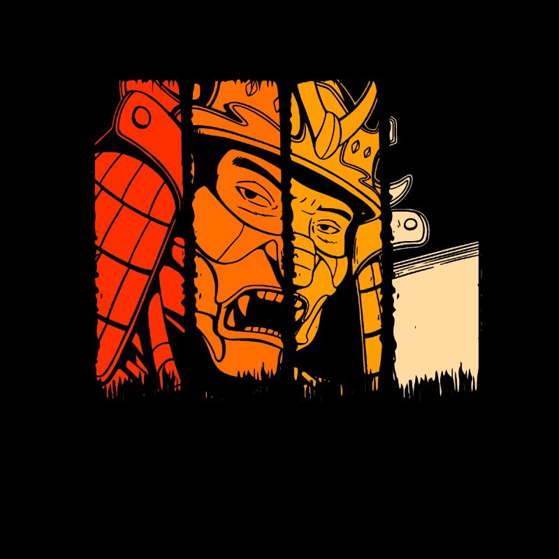 Kanji Japanischer Ninja Oni Dämon Samurai