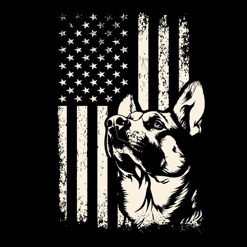 Veterans Day Deutscher Schäferhund USA Stolz